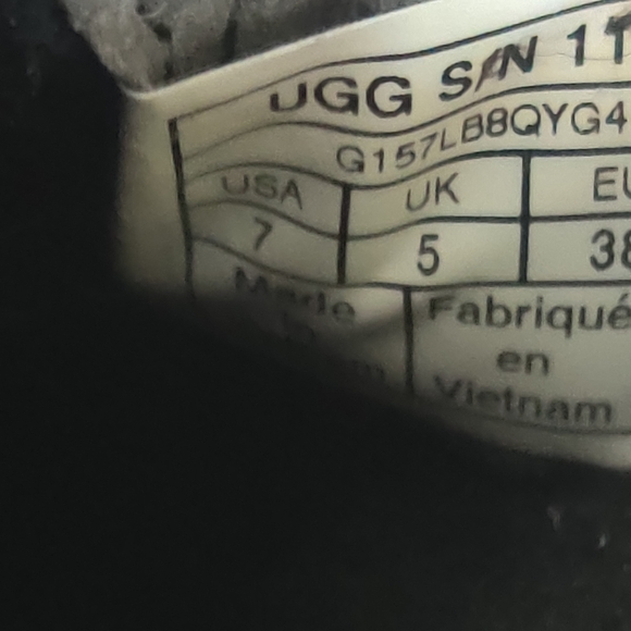 UGG Black Shearling Ankle Boots - Picture 5 of 6